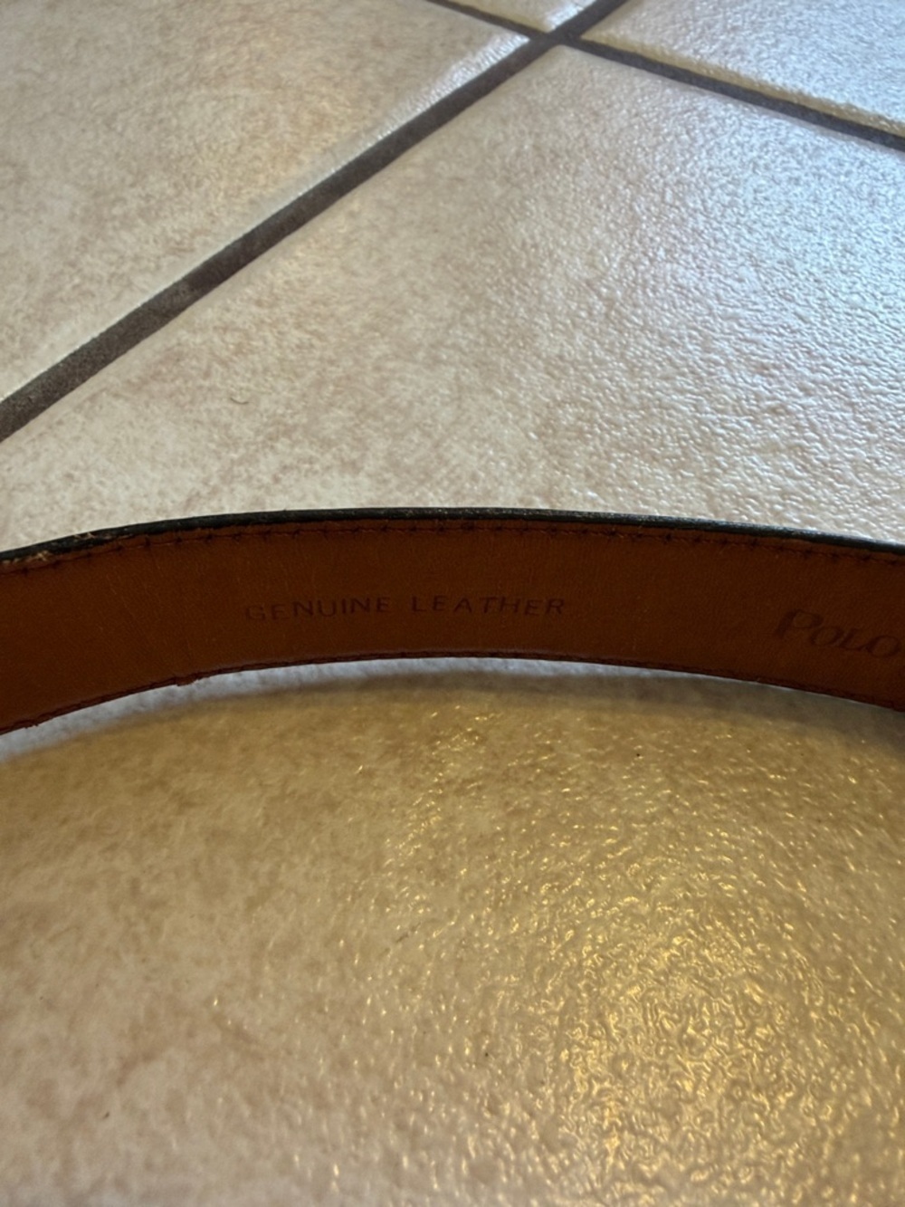 Vintage Ralph Lauren Brown Leather Belt with Dark Edge - Picture 3 of 9